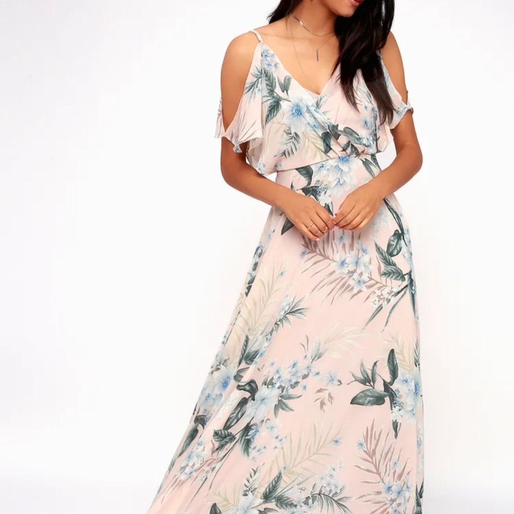 Blush print tropical print Sz M